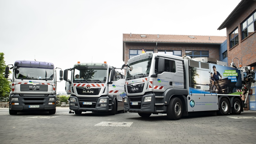 Berliner Wasserbetriebe: Lkw mit Abbiegassistent