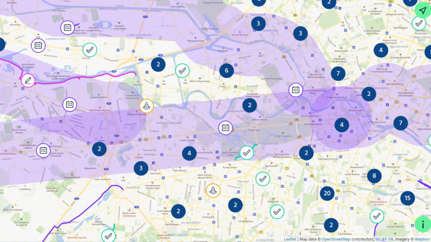 Radverkehr: infraVelo Projektkarte Berlin