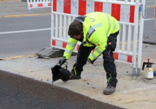 Asphaltarbeiten: Fugenverguß