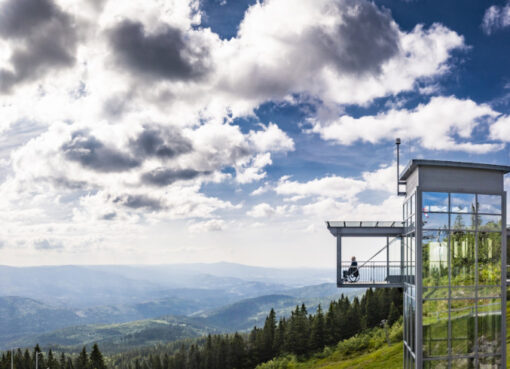 Gläserner Aufzug am Großen Arber im Bayerischen Wald