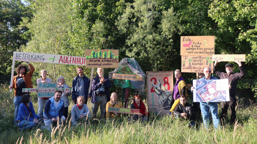 Demo zum Schulneubau Aubacher Ring