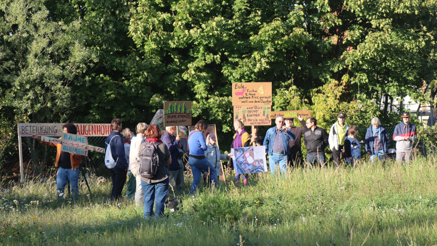 Demo zum Schulneubau Aubacher Ring 